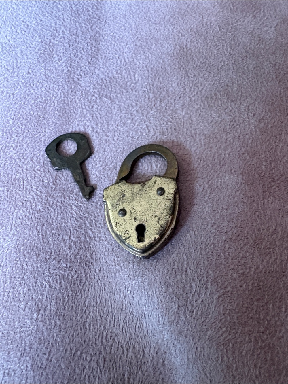Vintage 1940’s Heart Padlock in Brass